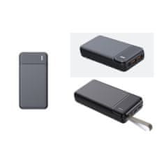 Techsuit Power banka (PB-N3) - Duálne USB, LED indikátory stavu napájania, 30000 mAh - čierna