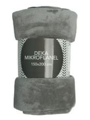 Jerry Fabrics Deka mikroflanel tmavo šedá 150x200 cm
