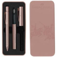 Faber-Castell Súprava Grip Edition plniace pero M+guľôčkové pero XB, medená