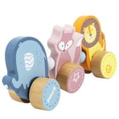 Viga Toys Montessori drevená hračka na ťahanie zvierat