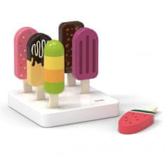 Viga Toys Sada drevených zmrzlinových tyčiniek so stojanom 6 ks.