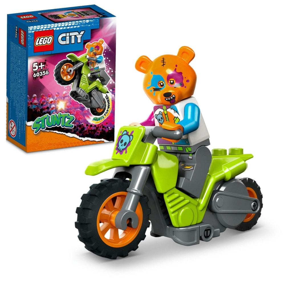 LEGO City 60356 Medveď a kaskadérska motorka
