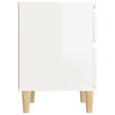 Vidaxl Nočný stolík lesklý biely 40x35x50 cm