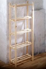 Rojaplast regál drevený 5 políc 80 × 40 × 170 cm