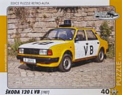 RETRO-AUTA© Puzzle č.77 Škoda 120 L VB (1987) 40 dielikov
