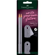 Faber-Castell Grafitové ceruzky Sparkle, šedá BL