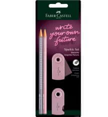 Faber-Castell Grafitové ceruzky Sparkle, staroružová BL