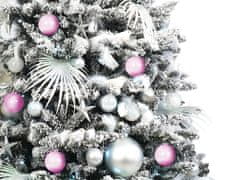 LAALU Sada vianočných ozdôb 222 ks v boxe POLÁRNA RUŽOVÁ na vianočné stromčeky 300-450 cm