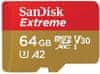 Micro (SDXC) SanDisk Extreme 64GB 170MB/s UHS-I U3 + SD adaptér (SDSQXAH-064G-GN6MA)