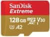 Micro (SDXC) SanDisk Extreme 128GB 190MB/s UHS-I U3 + SD adaptér (SDSQXAA-128G-GN6MA)