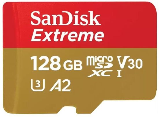 SanDisk Micro (SDXC) SanDisk Extreme 128GB 190MB/s UHS-I U3 + SD adaptér (SDSQXAA-128G-GN6MA)