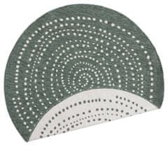 NORTHRUGS Kusový koberec Twin-Wendeteppiche 103111 grün creme – na von aj na doma 140x140 (priemer) kruh