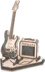 Robotime Rokr 3D drevené puzzle Elektrická gitara 140 dielikov