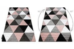 Dywany Lusczów Kusový koberec ALTER Rino trojuholníky ružový, velikost 240x330