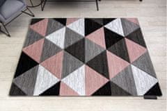 Dywany Lusczów Kusový koberec ALTER Rino trojuholníky ružový, velikost 240x330