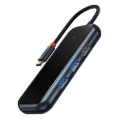 BASEUS Rozbočovač 5v1 Baseus série AcmeJoy USB-C na 2xUSB 3.0 + USB 2.0 + USB-C PD + HDMI (sivý)