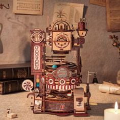 Robotime Rokr 3D drevené puzzle Guličková dráha: Továreň na čokoládu 420 dielikov