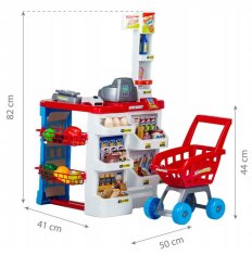 Pokladničný vozík pre deti v supermarkete