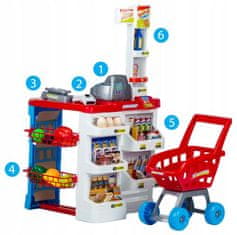 Pokladničný vozík pre deti v supermarkete