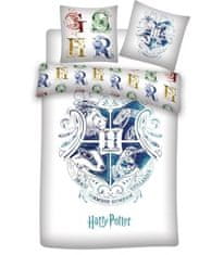 Jerry Fabrics Bavlněné povlečení Harry Potter Bradavice Bílé 140x200 + 70x90 cm