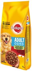 Pedigree granule hovädzie a hydinové pre dospelých psov 15 kg