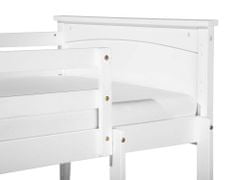 Beliani Biela drevená poschodová posteľ 90x200 cm RADON