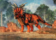 mapcards.net 3D pohľadnica Styracosaurus, MCN33 (Natural History, Dinosauri)