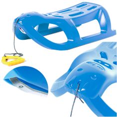 Prosperplast Detské plastové sánky Pro Děti SEA LION s lanom - Modrá