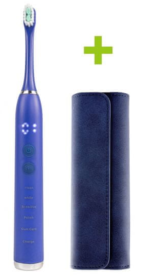 Oxe Elektrická sonická zubná kefka Sonic T1 a cestovné púzdro, modrá