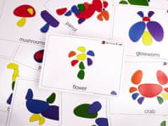 WOWO Montessori Puzzle, Kreatívne Farebné Kamienky pre Rozvoj Zručností