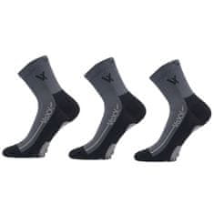 Voxx 3PACK ponožky tmavo sivé (Barefootan-darkgrey) - veľkosť S