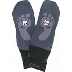 Voxx 3PACK ponožky tmavo sivé (Barefootan-darkgrey) - veľkosť S