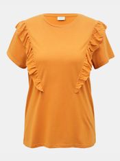 Jacqueline de Yong Oranžové tričko s volánom Jacqueline de Yong Karen S