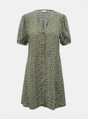 Jacqueline de Yong Zelené vzorované šaty s gombíkmi Jacqueline de Yong Staar M