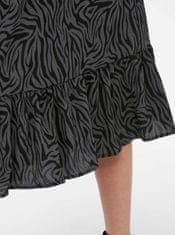 Jacqueline de Yong Čierno-šedá vzorovaná midi sukňa JDY Piper XS