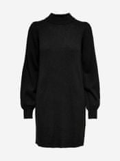 Jacqueline de Yong Čierne svetrové šaty JDY Rue XS