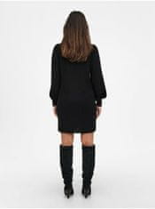 Jacqueline de Yong Čierne svetrové šaty JDY Rue XS