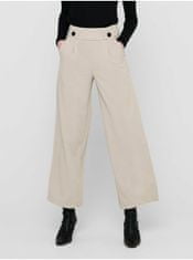 Jacqueline de Yong Krémové dámske široké nohavice JDY Geggo XS/34
