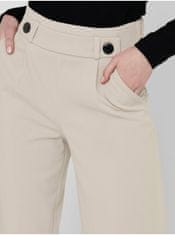 Jacqueline de Yong Krémové dámske široké nohavice JDY Geggo S/32