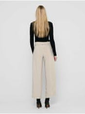 Jacqueline de Yong Krémové dámske široké nohavice JDY Geggo XL/32