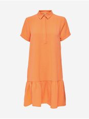 Jacqueline de Yong Oranžové košeľové šaty s volánom Jacqueline de Yong Lion XS