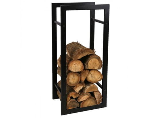 sarcia.eu Čierny kovový stojan na drevo, vysoký 40x30x90 cm JASAN