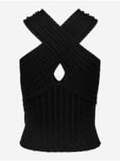 Jacqueline de Yong Čierny dámsky rebrovaný top JDY Morgy XL