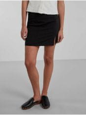 Pieces Čierna dámska mini sukňa s rozparkom Pieces Thelma XL