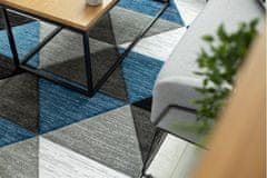 Dywany Lusczów Kusový koberec ALTER Rino trojuholníky modrý, velikost 120x170