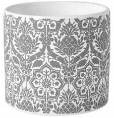 Polnix Keramický kvetináč mix dizajn 12,5 cm sivý