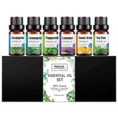 Natural Essential Darčeková sada 6 prírodných esenciálnych olejov Natural Essential Oils