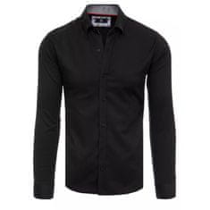 Dstreet Pánska košeľa elegantná AUSTIN čierna dx2328 XL