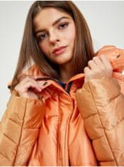 Guess Oranžový dámsky prešívaný zimný kabát Guess Ophelie XS