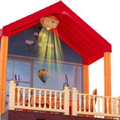 Aga Domček pre bábiky s červenou strechou + osvetlenie